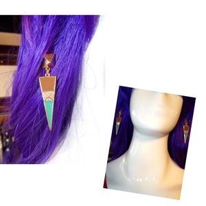 Multi-Color Gold Symmetric Earrings